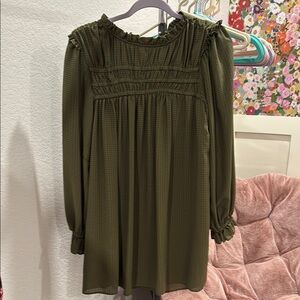 Topshop Olive Green Mini Dress